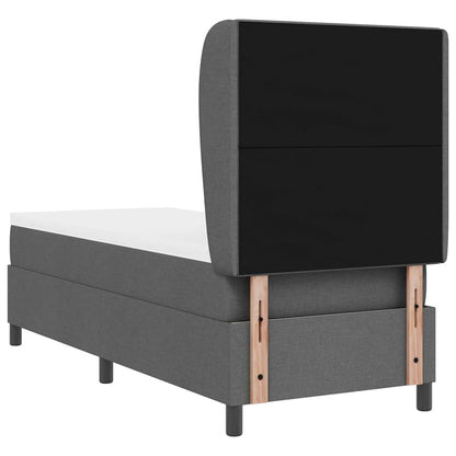 Letto a molle con testiera Grigio scuro 80 x 200 cm Tessuto | homemem39