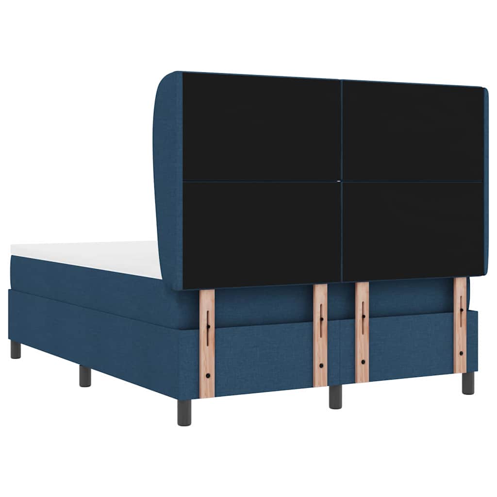 Letto a molle con testiera Blu 140 x 190 cm Tessuto | homemem39