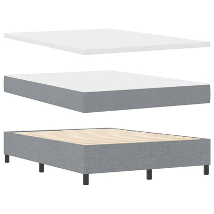 Letto a molle con testiera Grigio chiaro 160 x 200 cm Tessuto | homemem39