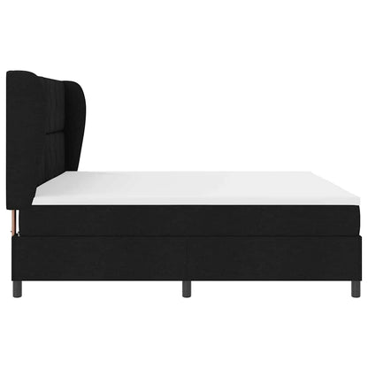 Letto a molle con testiera Nero 200 x 200 cm Tessuto | homemem39