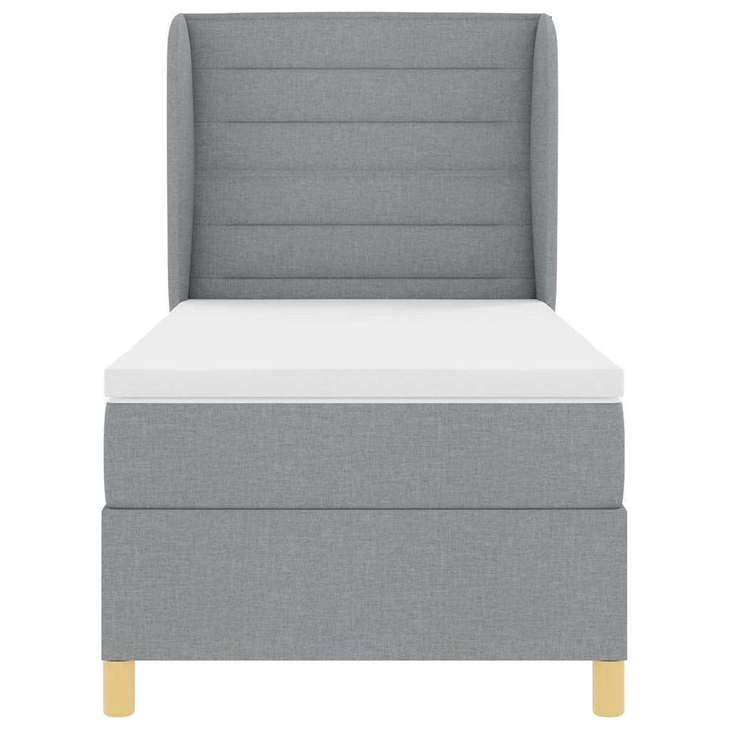 Letto a molle con materasso Grigio chiaro 200 x 80 cm Tessuto | homemem39