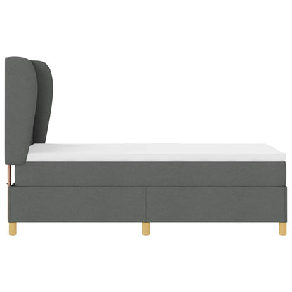 Letto a molle con materasso Grigio scuro 200 x 80 cm Tessuto | homemem39