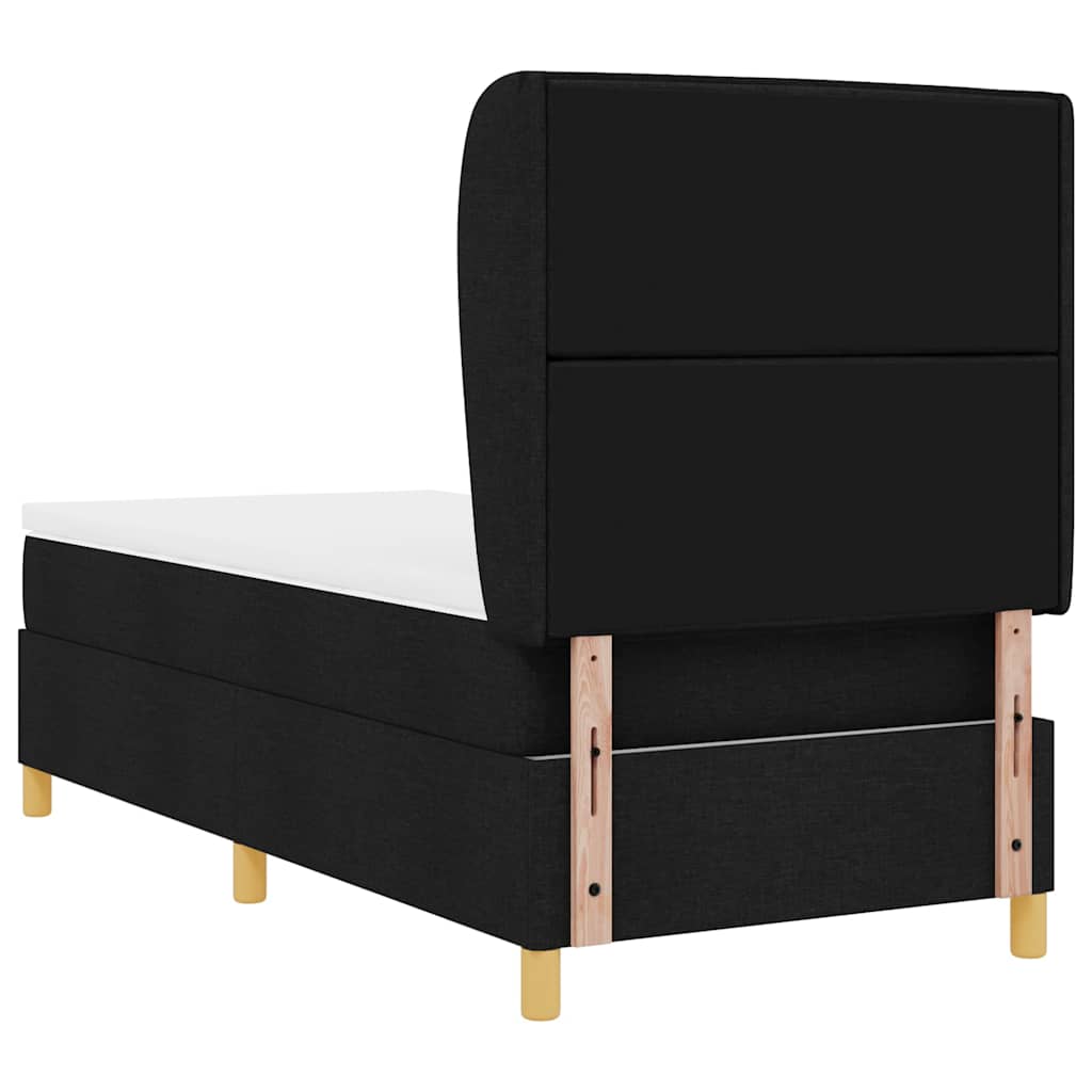 Letto a molle con materasso Nero 200 x 80 cm Tessuto | homemem39