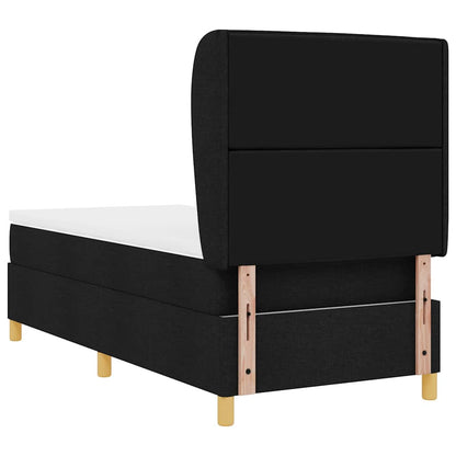Letto a molle con materasso Nero 200 x 80 cm Tessuto | homemem39