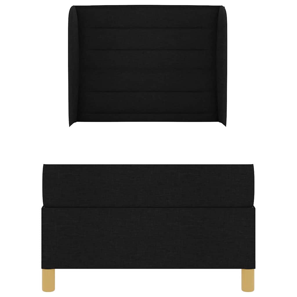 Letto a molle con materasso Nero 200 x 80 cm Tessuto | homemem39