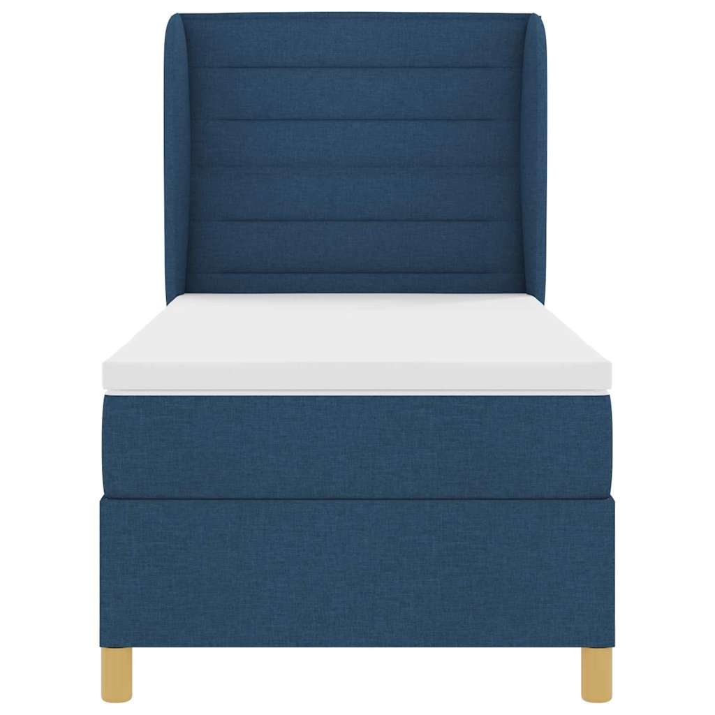 Letto a molle con materasso Blu 190 x 90 cm Tessuto | homemem39