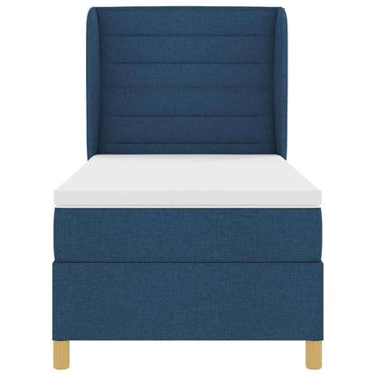 Letto a molle con materasso Blu 190 x 90 cm Tessuto | homemem39
