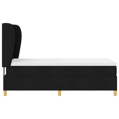Letto a molle con materasso Nero 200 x 90 cm Tessuto | homemem39