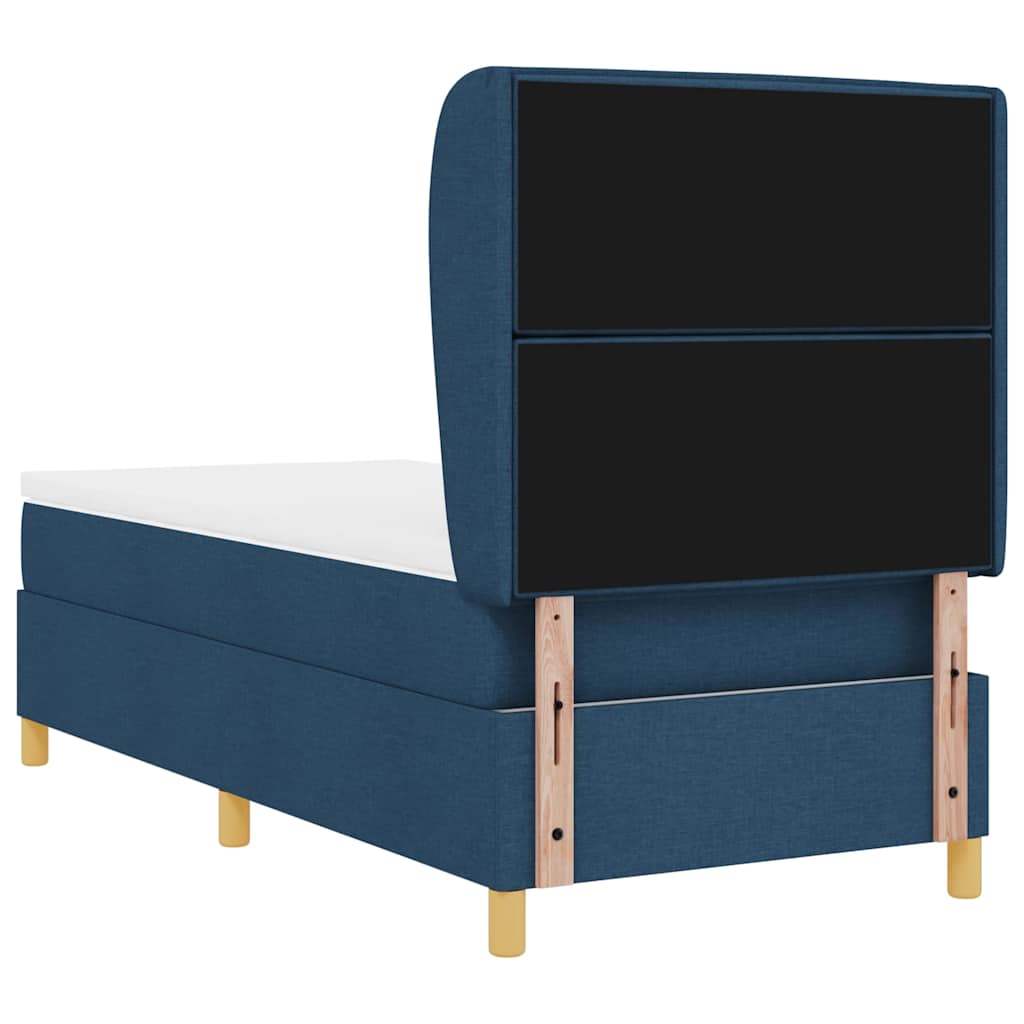 Letto a molle con materasso Blu 200 x 90 cm Tessuto | homemem39