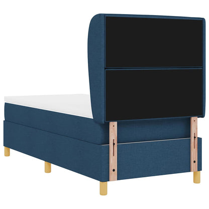 Letto a molle con materasso Blu 200 x 90 cm Tessuto | homemem39