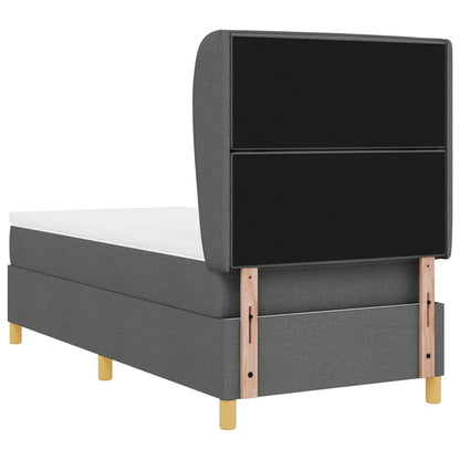 Letto con molle e materasso Grigio Scuro 90x190 cm Tessuto | homemem39