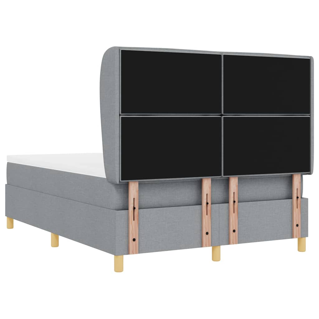 Letto a molle con materasso Grigio chiaro 190 x 140 cm Tessuto | homemem39