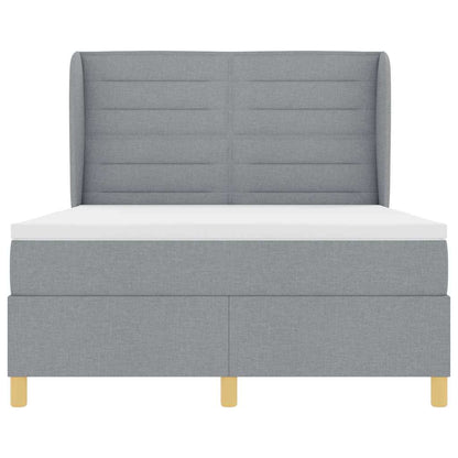 Letto a molle con materasso Grigio chiaro 190 x 140 cm Tessuto | homemem39