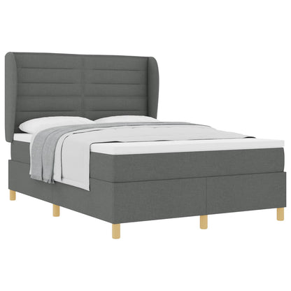 Letto con molle e materasso Grigio Scuro 90x190 cm Tessuto | homemem39
