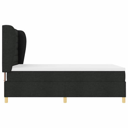 Letto a molle con materasso Nero 190 x 140 cm Tessuto | homemem39