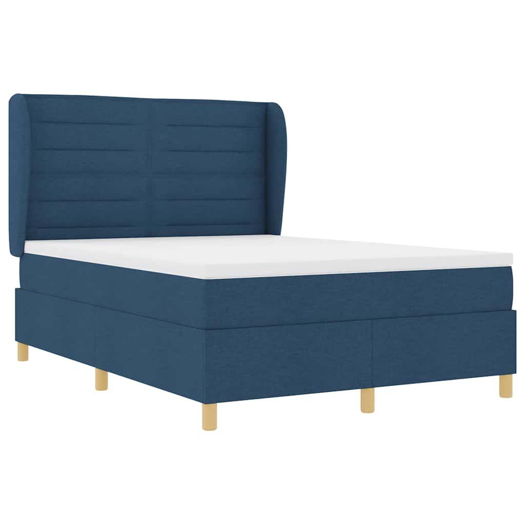 Letto a molle con materasso Blu 190 x 140 cm Tessuto | homemem39