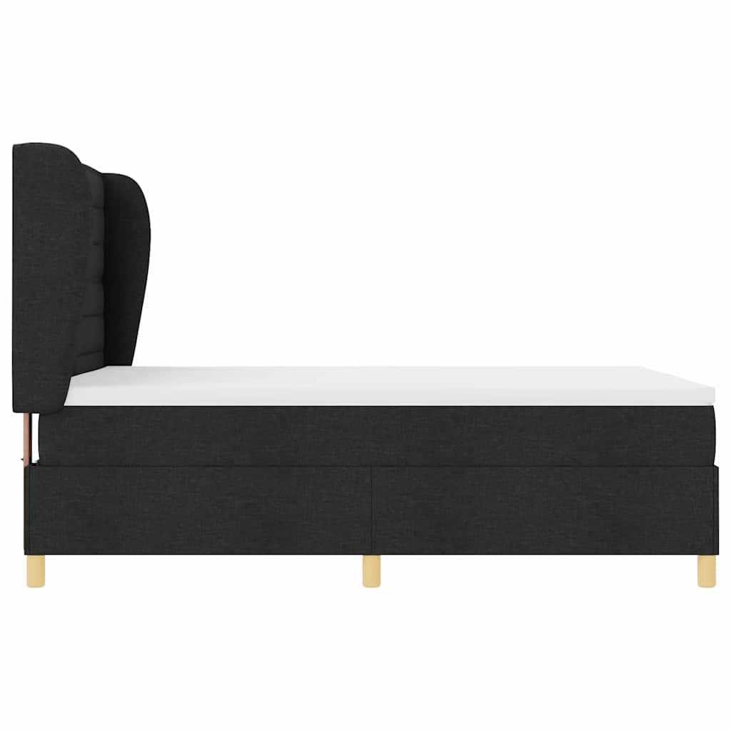 Letto a molle con materasso Nero 200 x 140 cm Tessuto | homemem39