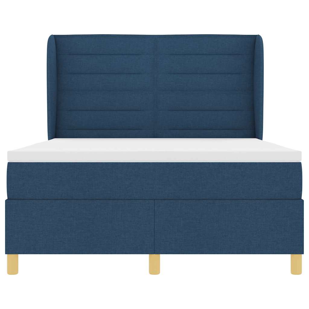 Letto a molle con materasso Blu 200 x 140 cm Tessuto | homemem39