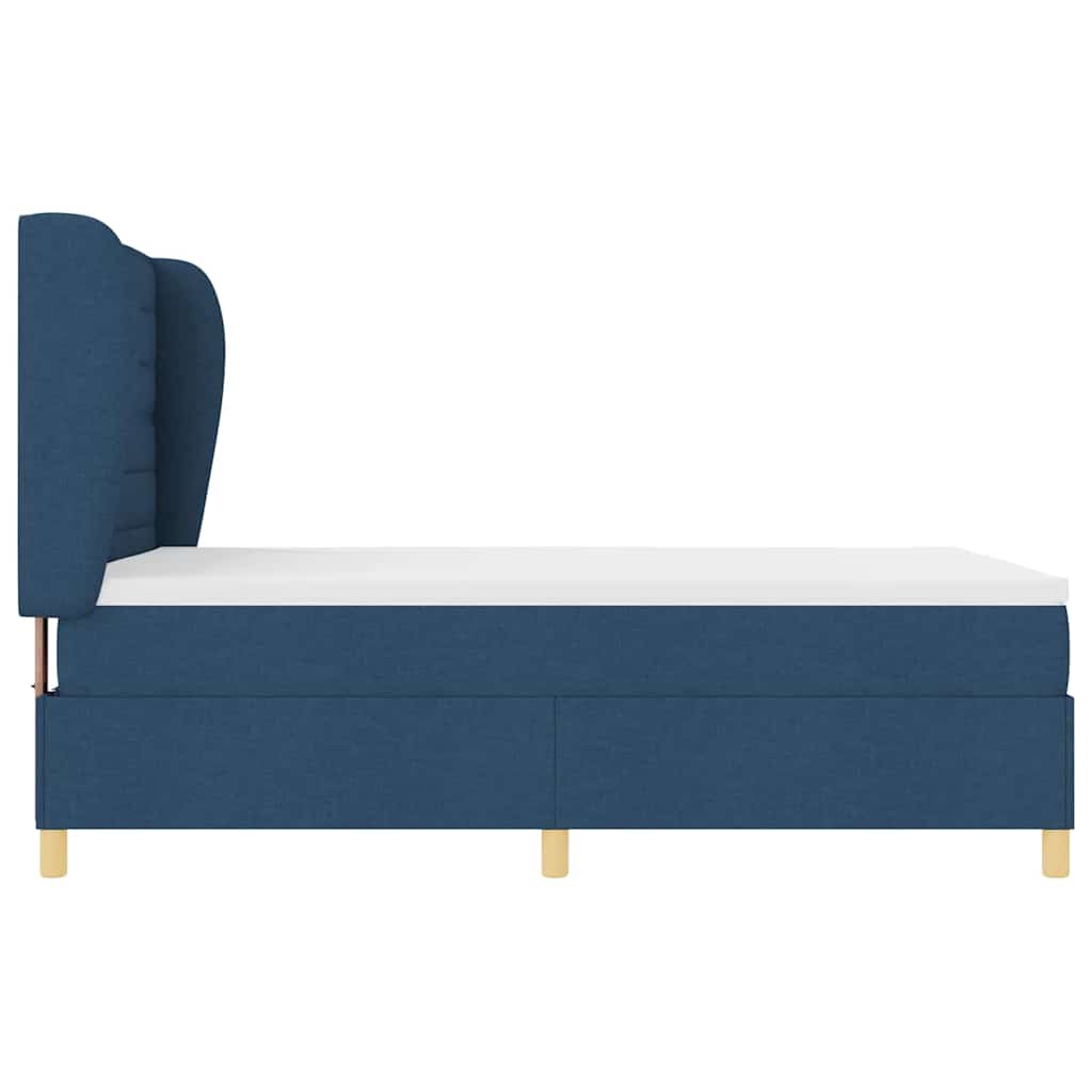 Letto a molle con materasso Blu 200 x 140 cm Tessuto | homemem39