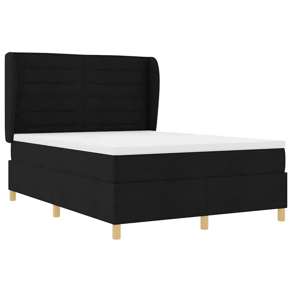 Letto a molle con materasso Nero 200 x 160 cm Tessuto | homemem39
