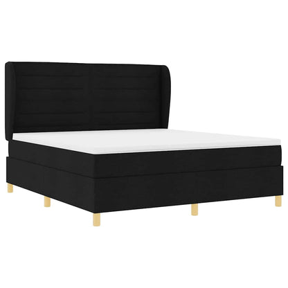 Letto a molle con testiera Nero 200 x 180 cm Tessuto | homemem39