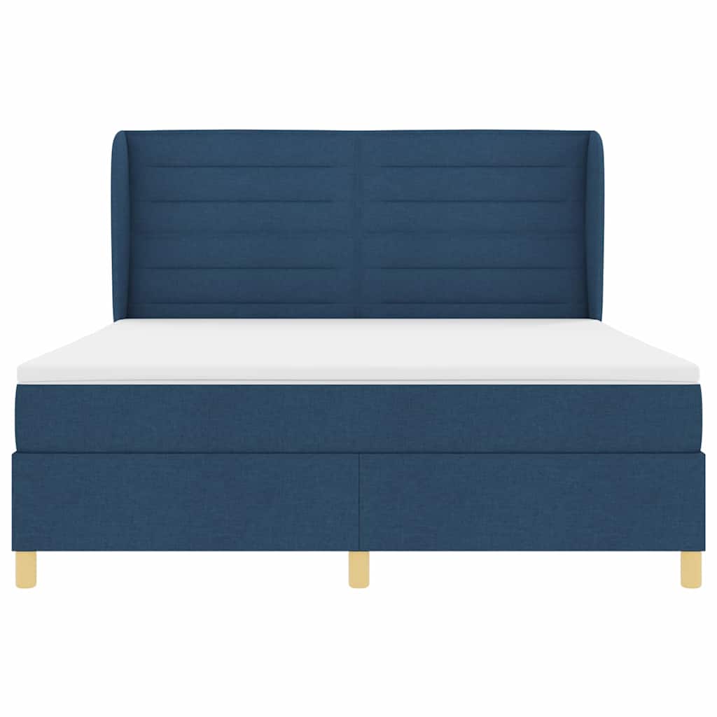 Letto a molle con materasso Blu 200 x 180 cm Tessuto | homemem39