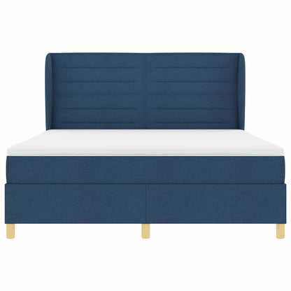 Letto a molle con materasso Blu 200 x 180 cm Tessuto | homemem39