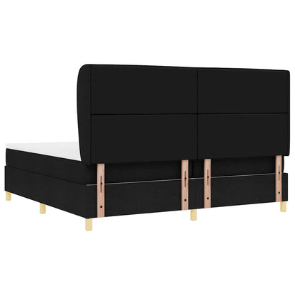 Letto a molle con materasso Nero 200 x 200 cm Tessuto | homemem39
