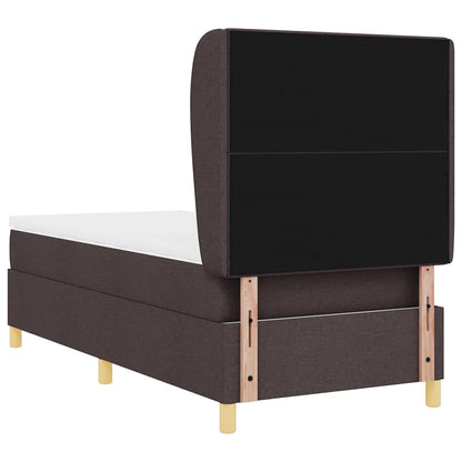 Letto a molle con testiera Marrone Scuro 200 x 80 cm Tessuto | homemem39