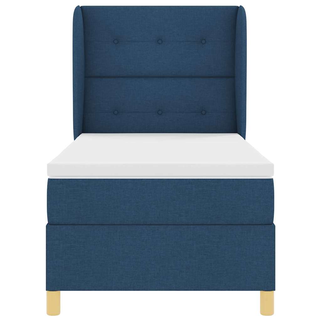 Letto a molle con testiera Blu 200 x 80 cm Tessuto | homemem39