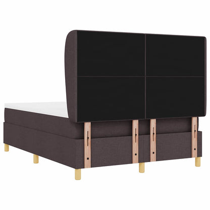 Letto a molle con testiera Marrone Scuro 190 x 140 cm Tessuto | homemem39