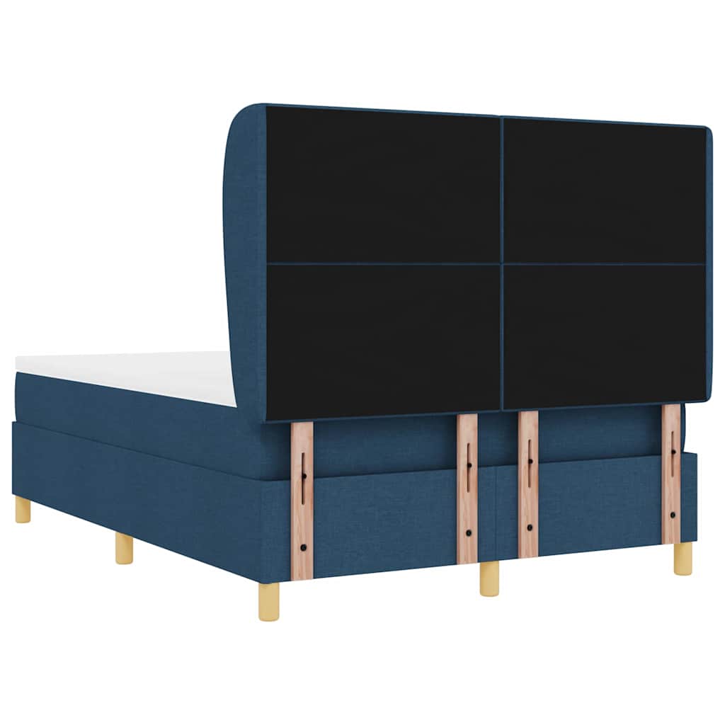Letto a molle con testiera Blu 200 x 140 cm Tessuto | homemem39