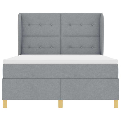 Letto a molle con testiera Grigio chiaro 200 x 160 cm Tessuto | homemem39