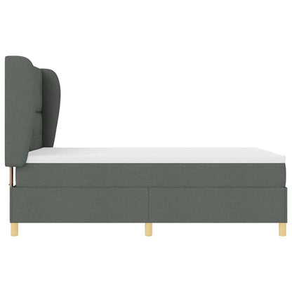 Letto a molle con testiera Grigio scuro 200 x 160 cm Tessuto | homemem39