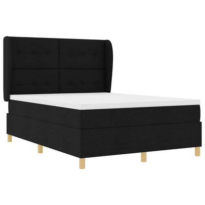 Letto a molle con testiera Nero 200 x 160 cm Tessuto | homemem39