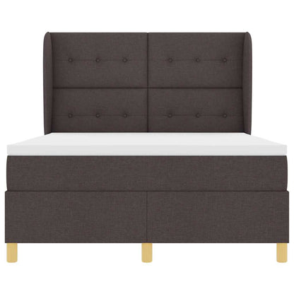 Letto a molle con testiera Marrone Scuro 200 x 160 cm Tessuto | homemem39