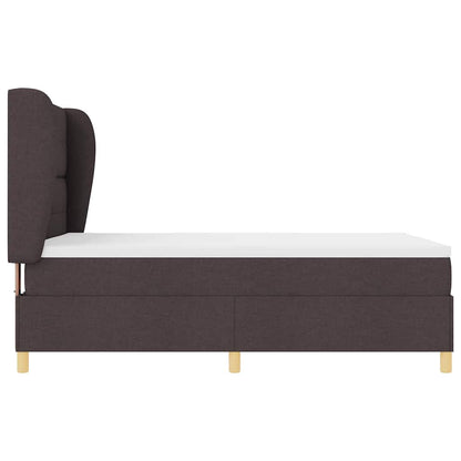 Letto a molle con testiera Marrone Scuro 200 x 160 cm Tessuto | homemem39