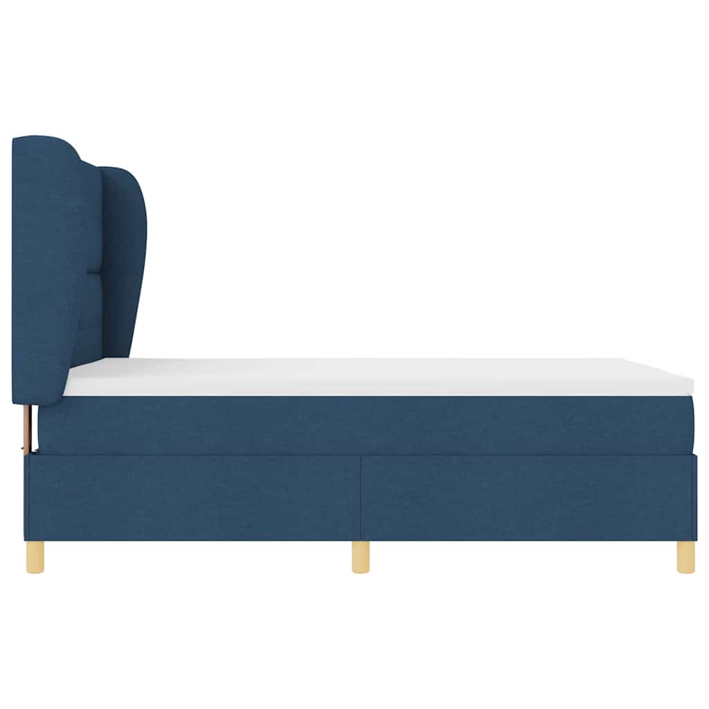 Letto a molle con testiera Blu 200 x 160 cm Tessuto | homemem39
