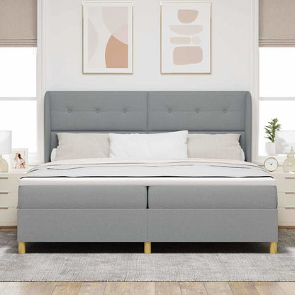 Letto con molle e materasso Grigio Scuro 90x190 cm Tessuto