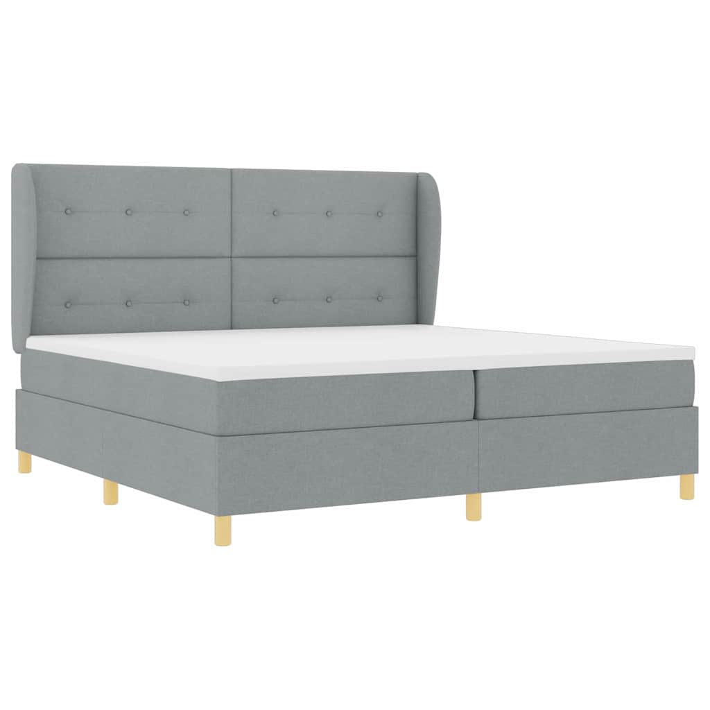 Letto con molle e materasso Grigio Scuro 90x190 cm Tessuto