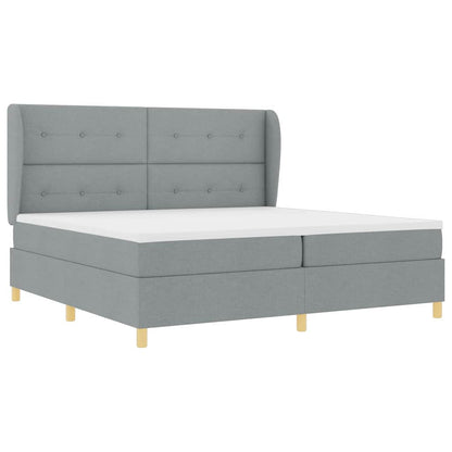 Letto con molle e materasso Grigio Scuro 90x190 cm Tessuto