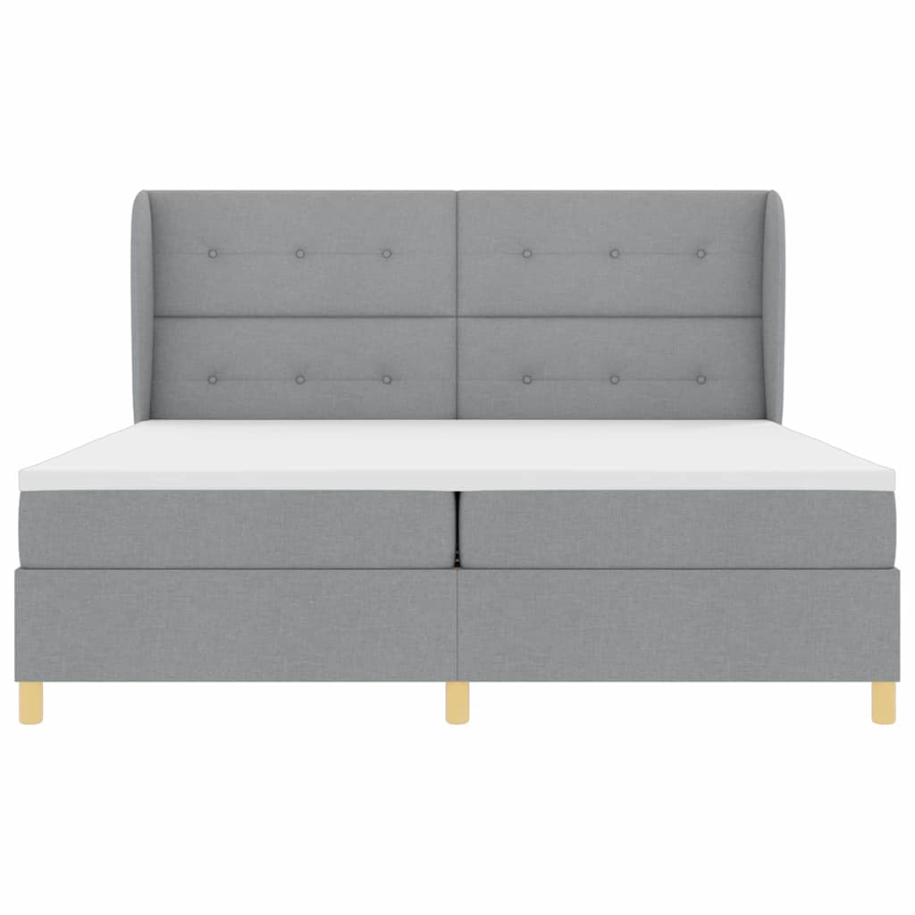 Letto con molle e materasso Grigio Scuro 90x190 cm Tessuto