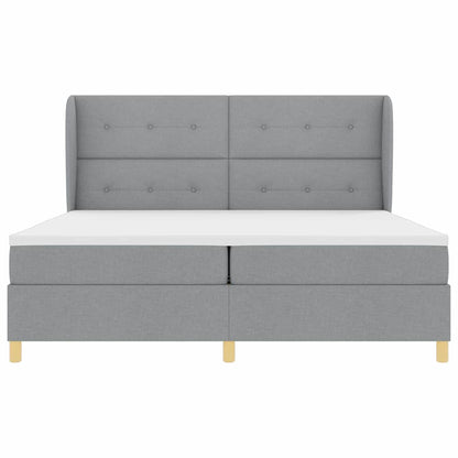 Letto con molle e materasso Grigio Scuro 90x190 cm Tessuto