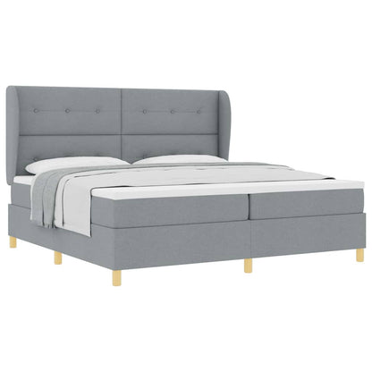 Letto con molle e materasso Grigio Scuro 90x190 cm Tessuto
