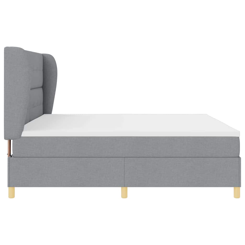 Letto con molle e materasso Grigio Scuro 90x190 cm Tessuto