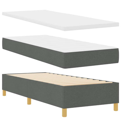 Letto a molle con testiera Grigio scuro 200 x 80 cm Tessuto | homemem39