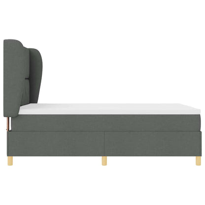 Letto con molle e materasso Grigio Scuro 90x190 cm Tessuto