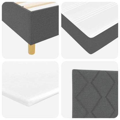 Letto a molle con testiera Grigio scuro 200 x 160 cm Tessuto | homemem39