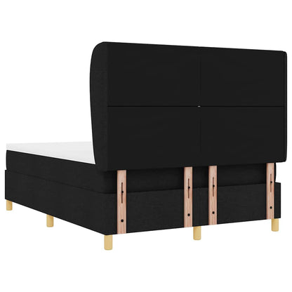 Letto a molle con testiera Nero 200 x 160 cm Tessuto