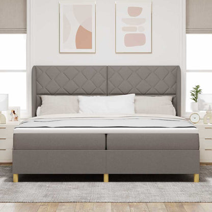 Letto con molle e materasso Grigio Scuro 90x190 cm Tessuto
